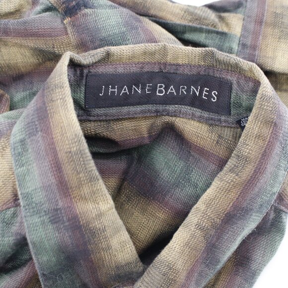 VTG Jhane barnes shirt Mens medium long sleeve woven fabric geometric pattern - Picture 7 of 10